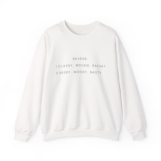 Minimalist Graphic Sweatshirt - "Savage"