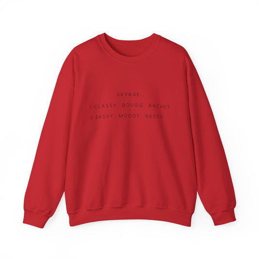 Minimalist Graphic Sweatshirt - "Savage"